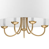 Progress Lighting Drum Shade 5-Light Brushed Bronze Traditional Chandelier