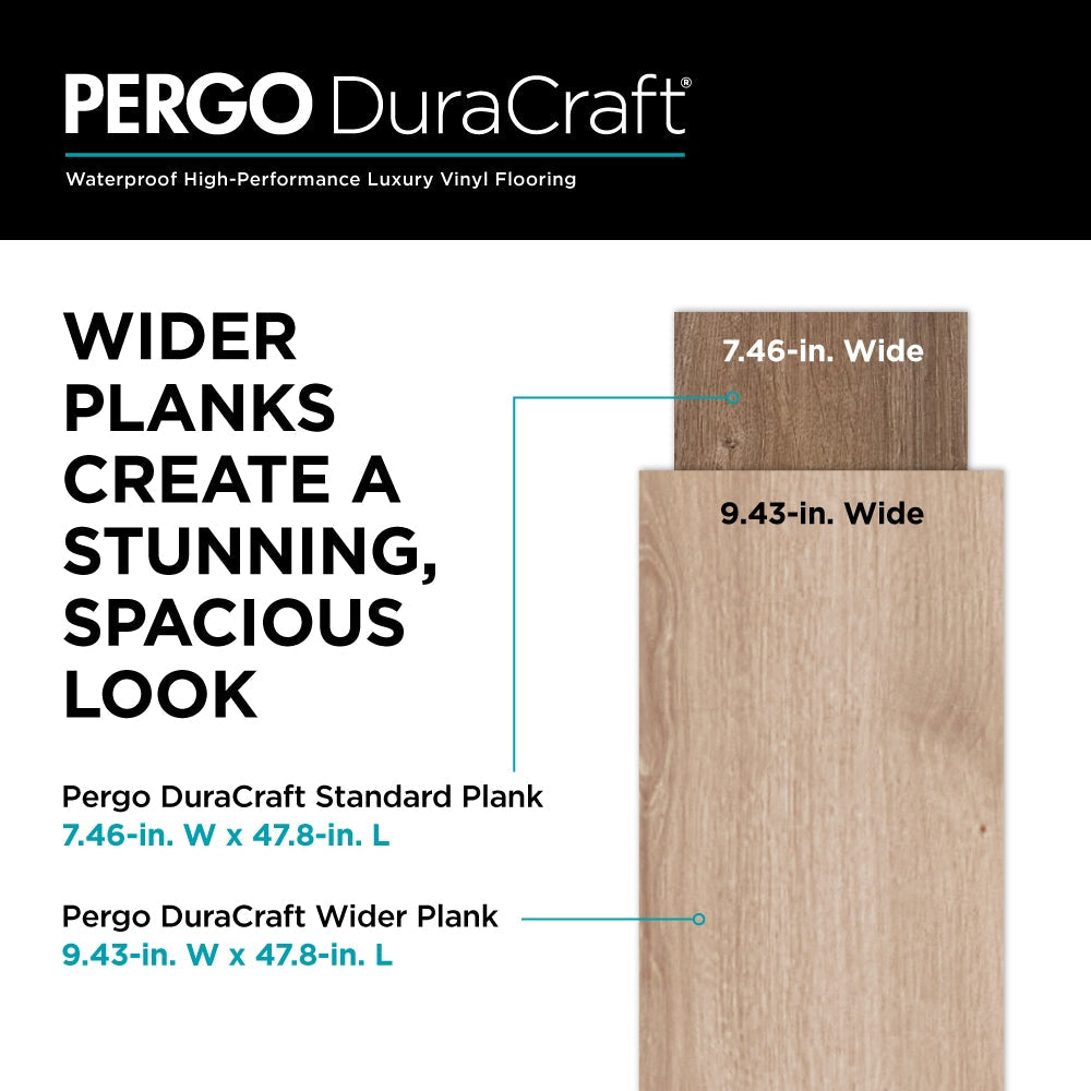 Pergo DuraCraft Lavinia Oak Brown Waterproof Luxury Vinyl Plank Flooring
