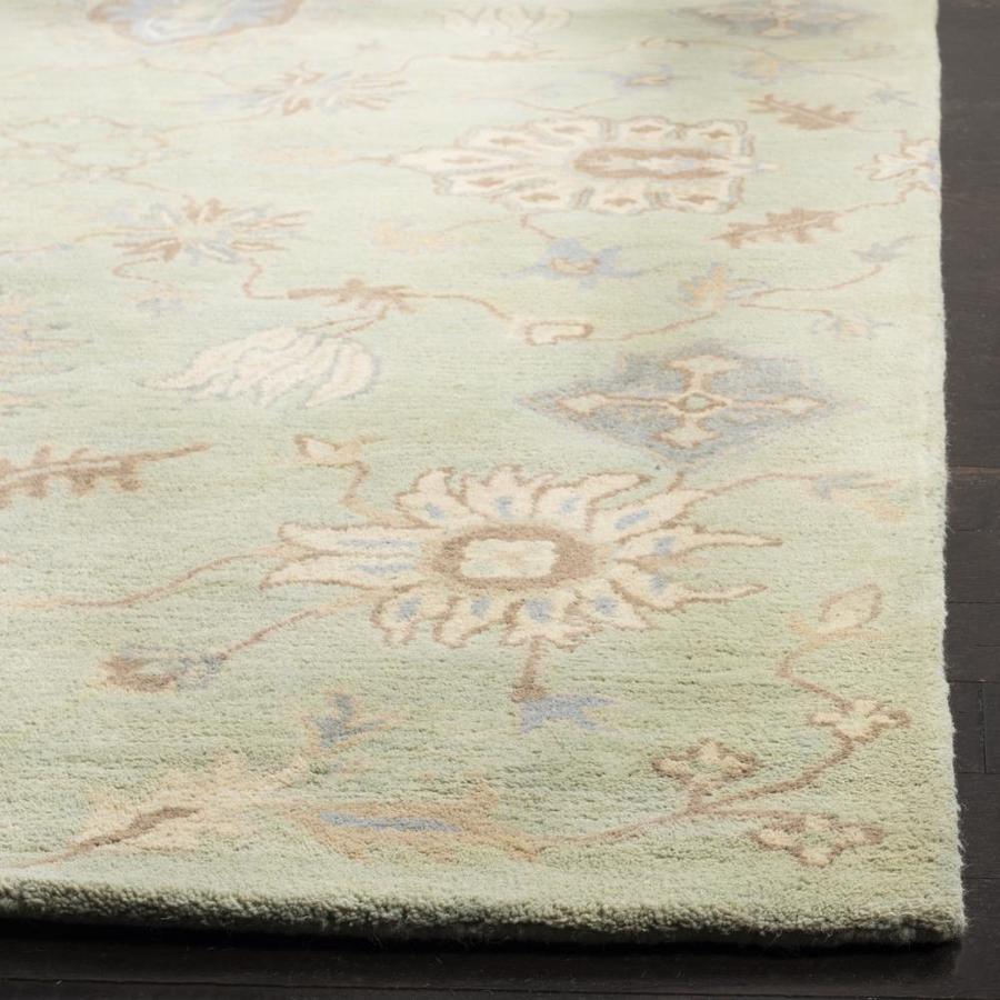 Safavieh Wyndham Buckden 5 x 8 Light Green Indoor Floral/Botanical Vintage Handcrafted Area Rug