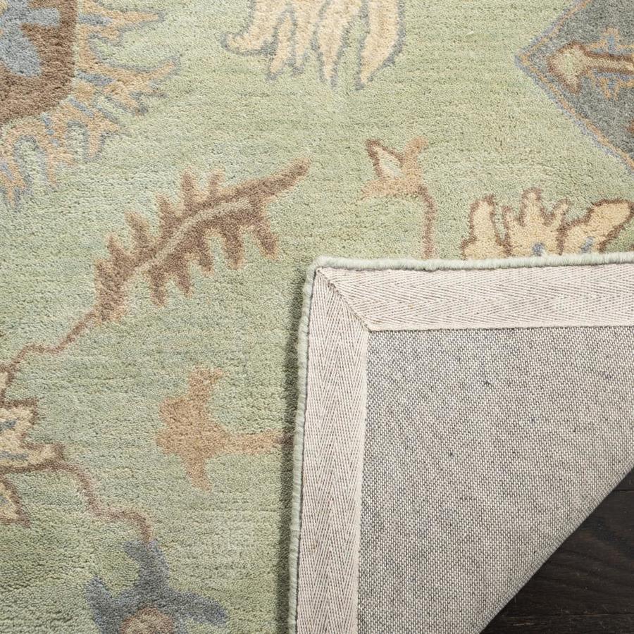 Safavieh Wyndham Buckden 5 x 8 Light Green Indoor Floral/Botanical Vintage Handcrafted Area Rug