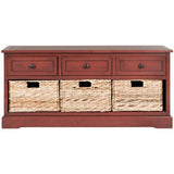 Safavieh Damien Coastal Distressed/Black Storage Bench - Super Arbor