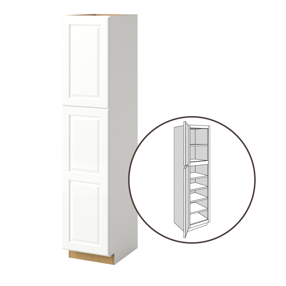 allen + roth Tilson 18-in W x 84-in H x 24-in D Linen Pantry Fully Assembled Cabinet (Raised Panel Square Door Style)