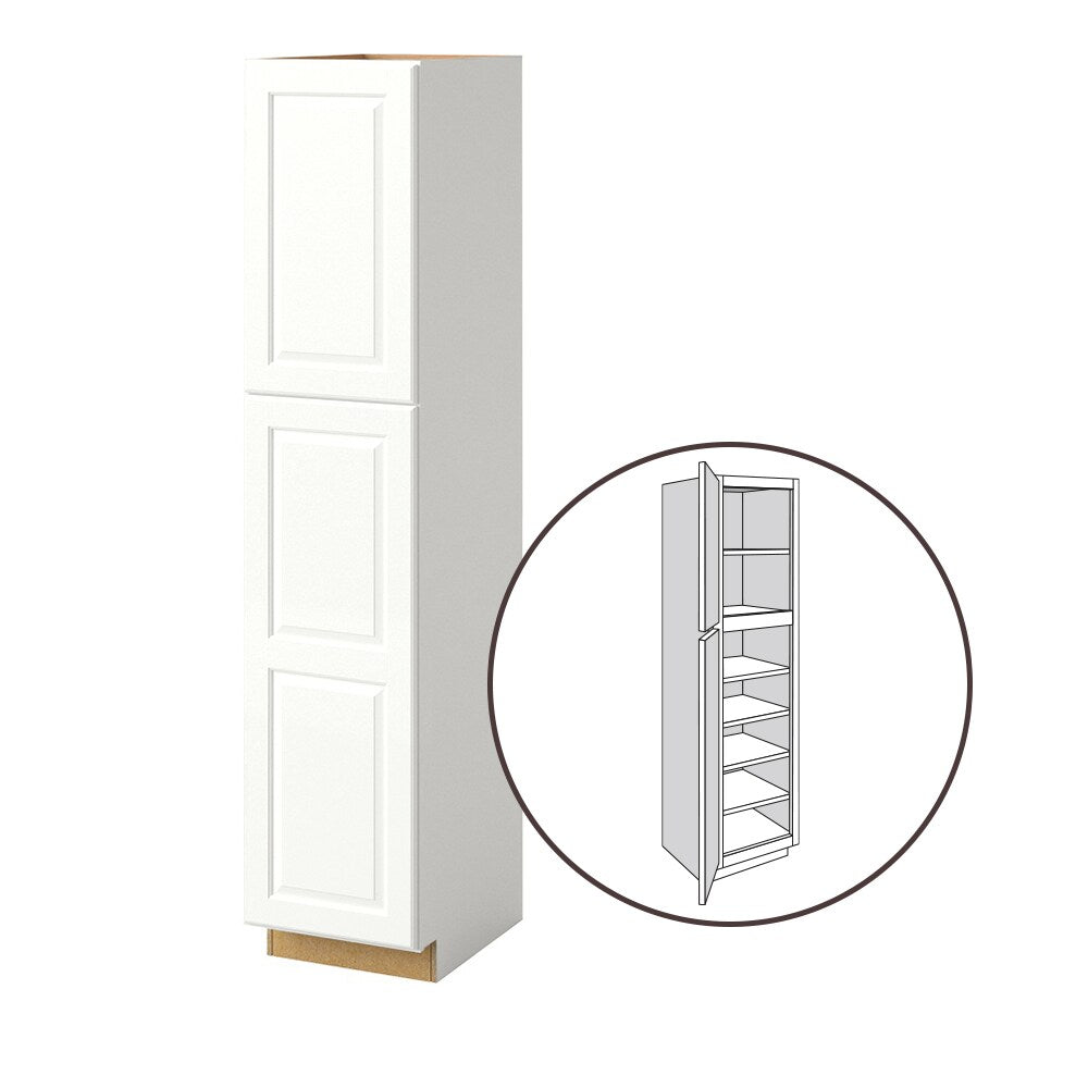 allen + roth Tilson 18-in W x 90-in H x 24-in D Linen Pantry Fully Assembled Cabinet (Raised Panel Square Door Style)