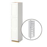 allen + roth Tilson 18-in W x 90-in H x 24-in D Linen Pantry Fully Assembled Cabinet (Raised Panel Square Door Style)