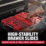 CRAFTSMAN 2000 Series 52-in W x 37.5-in H 10-Drawer Steel Rolling Tool Cabinet (Black)