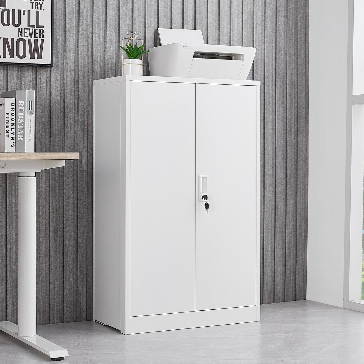 Maocao Hoom White 25.6-in File Cabinet