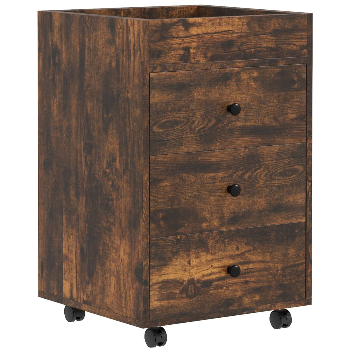 Maocao Hoom Rustic Brown 3-Drawer 16.9-in File Cabinet