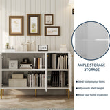 Mondawe 29.5 in. 3-Door Accent Cabinet, White