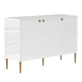 Mondawe 29.5 in. 3-Door Accent Cabinet, White