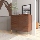 Mondawe 2 Doors Locker Accent Cabinet Chests Coffee