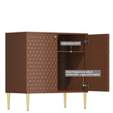 Mondawe 2 Doors Locker Accent Cabinet Chests Coffee