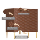 Mondawe 2 Doors Locker Accent Cabinet Chests Coffee