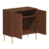 Mondawe 2 Doors Locker Accent Cabinet Chests Coffee