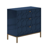 Mondawe 31.5 in. 3-Drawer  Cabinet, Blue