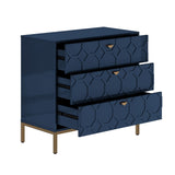 Mondawe 31.5 in. 3-Drawer  Cabinet, Blue