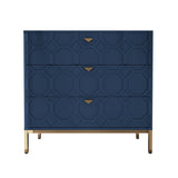 Mondawe 31.5 in. 3-Drawer  Cabinet, Blue