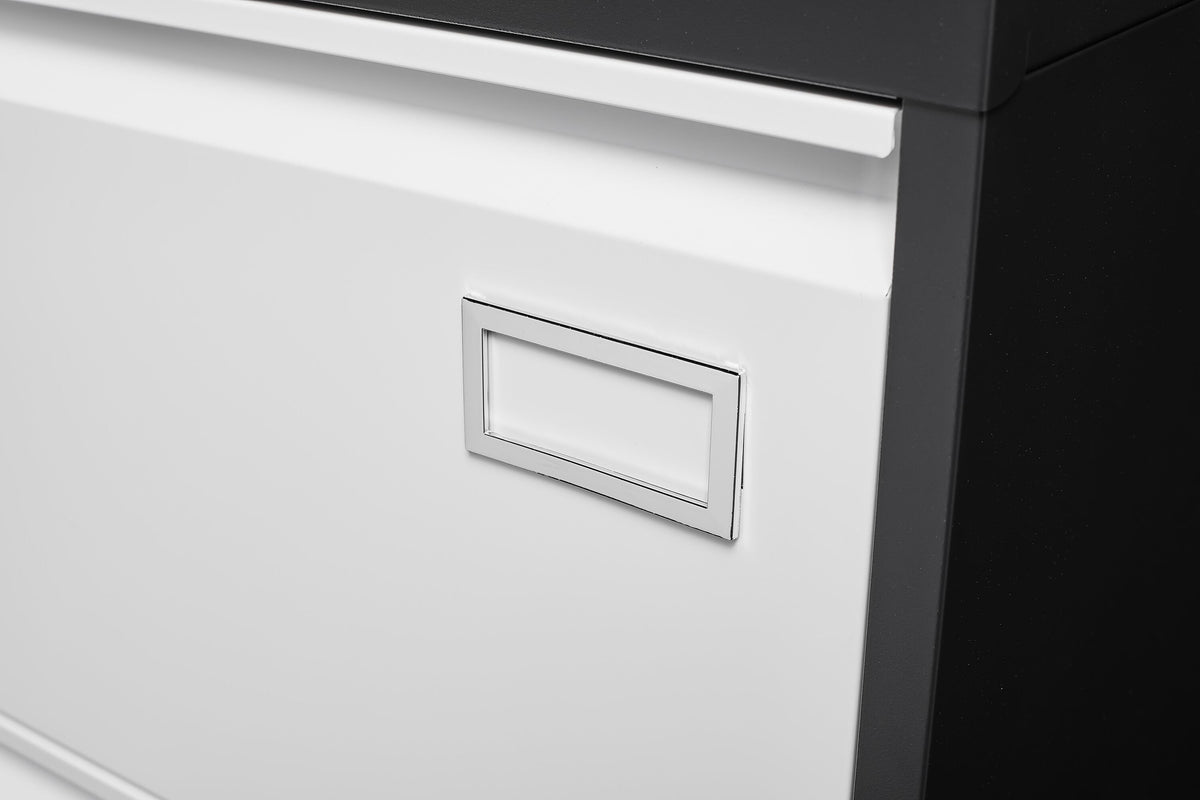Maocao Hoom Black White 3-Drawer 23.62-in File Cabinet