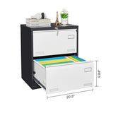 Maocao Hoom Black+White 23.62-in File Cabinet