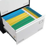 Maocao Hoom Black White 3-Drawer 23.62-in File Cabinet