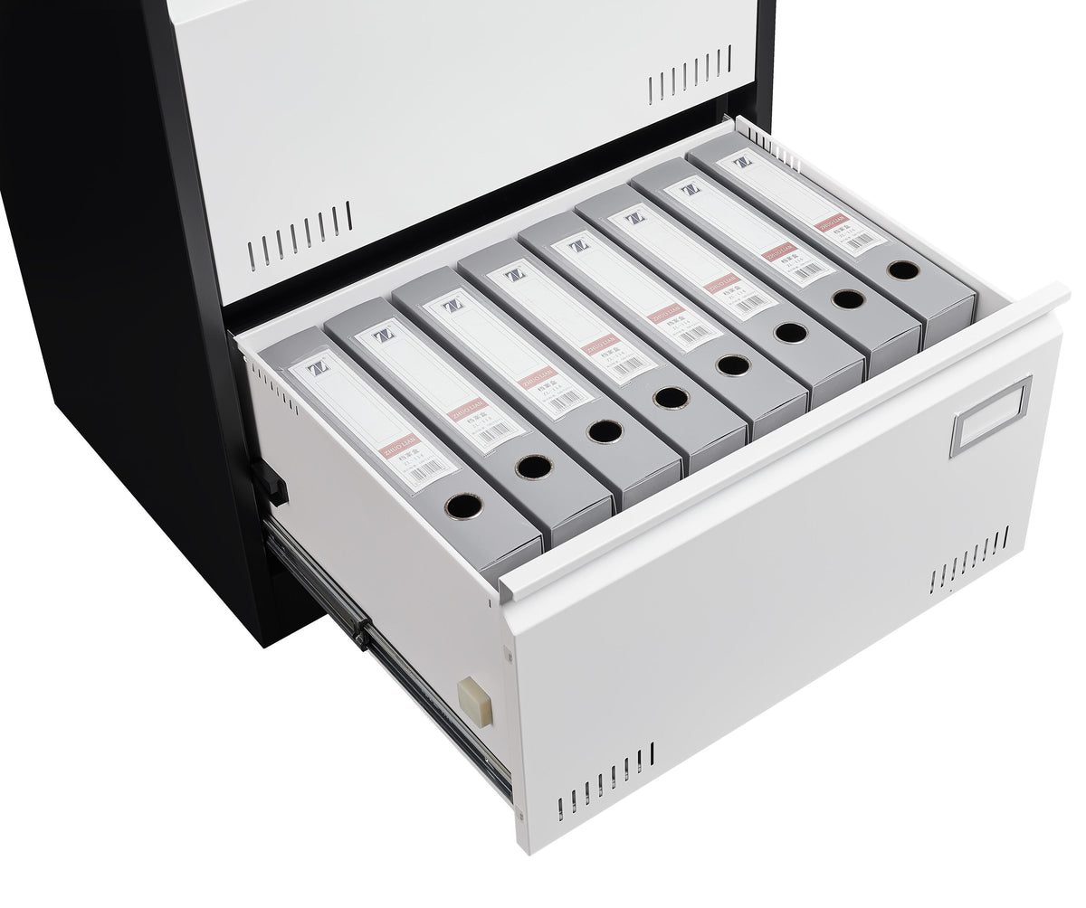 Maocao Hoom Black White 3-Drawer 23.62-in File Cabinet