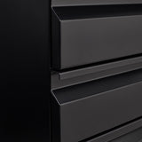 Maocao Hoom Black 3-Drawer 15.35-in File Cabinet