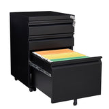 Maocao Hoom Black 3-Drawer 15.35-in File Cabinet