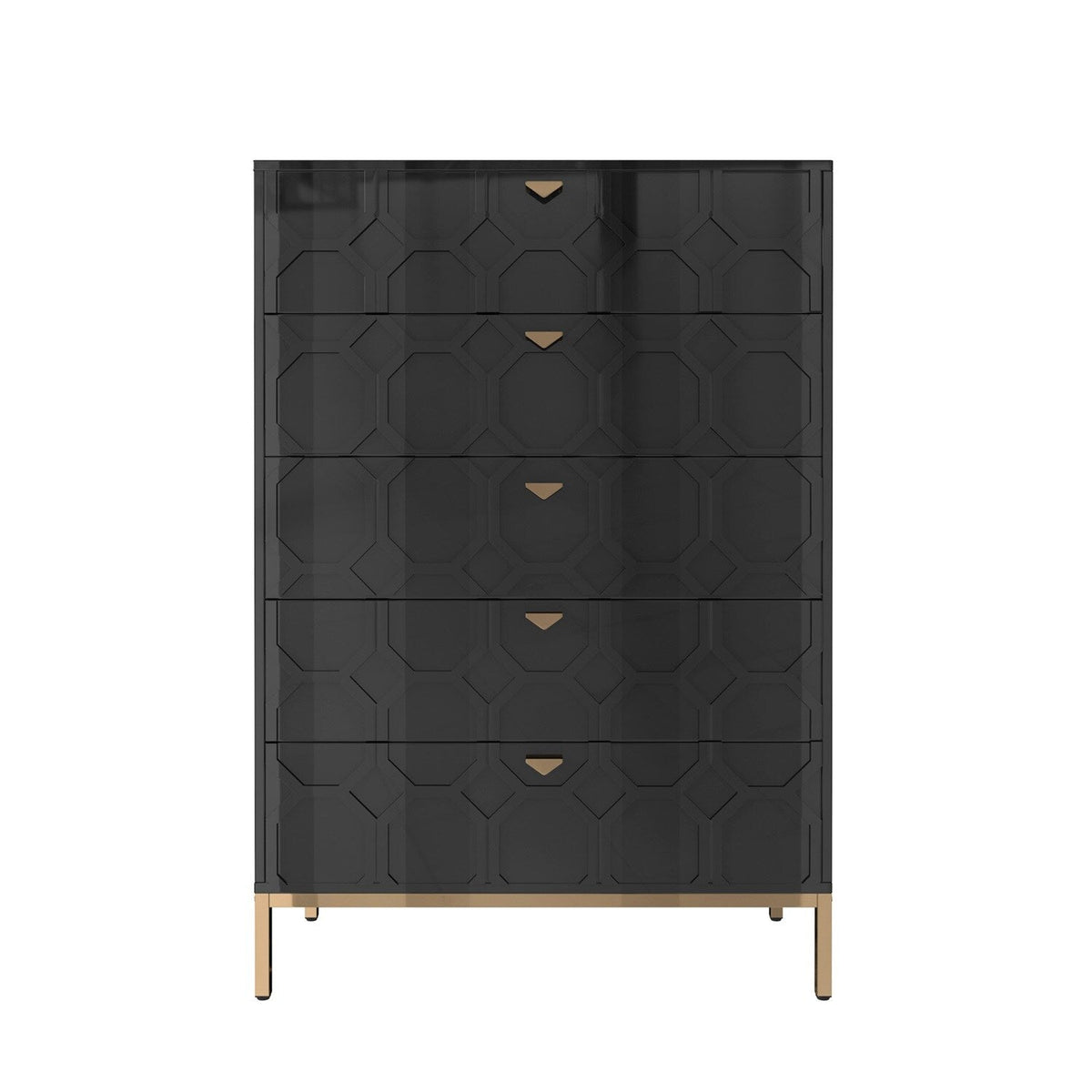 Mondawe 31.5 in. 5-Drawer  Chests Cabinet, Black