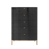 Mondawe 31.5 in. 5-Drawer  Chests Cabinet, Black