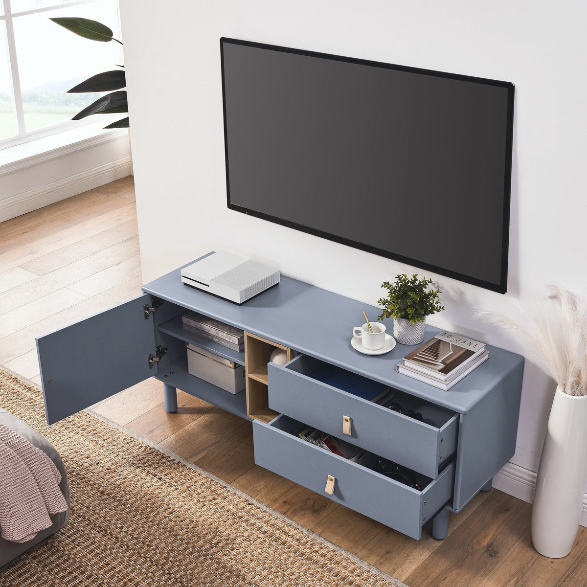 Maocao Hoom Modern/Contemporary Blue Tv Cabinet (Accommodates TVs up to 55-in)