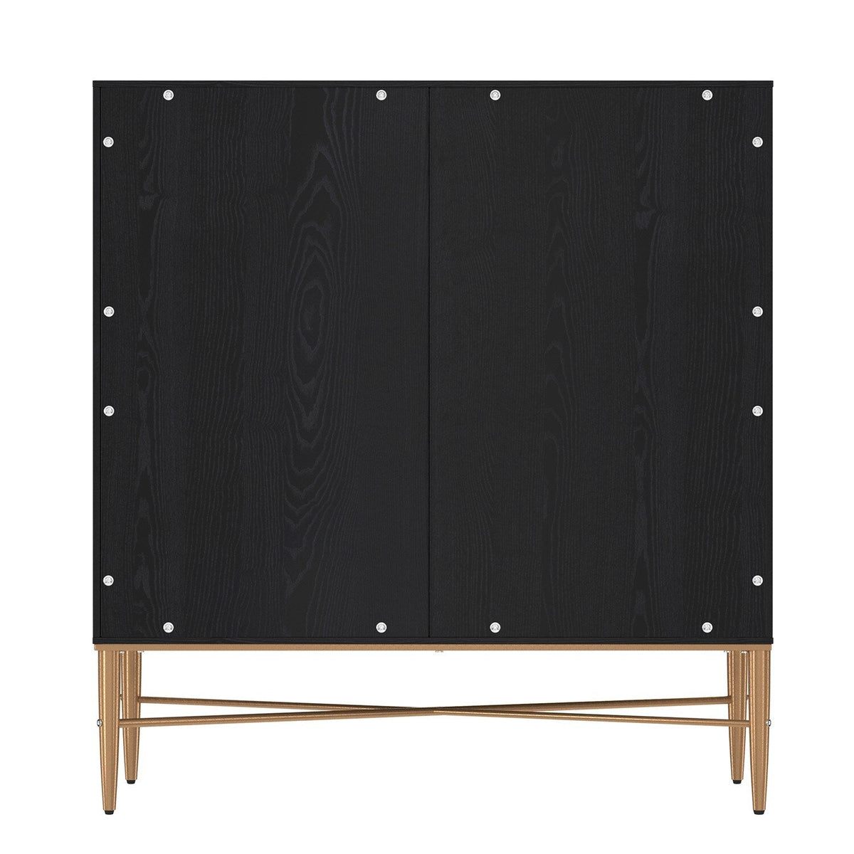 Mondawe 30 in. 2-Door Vintage Accent Cabinet Chests, Black