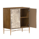 Mondawe 30 in. 2-Door Vintage Accent Cabinet Chests, Brown