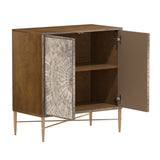 Mondawe 30 in. 2-Door Vintage Accent Cabinet Chests, Brown