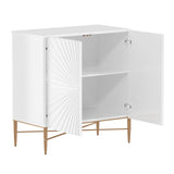 Mondawe 29.5 in. 2-Door Modern Accent Cabinet Chests, White
