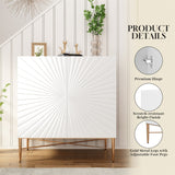 Mondawe 29.5 in. 2-Door Modern Accent Cabinet Chests, White