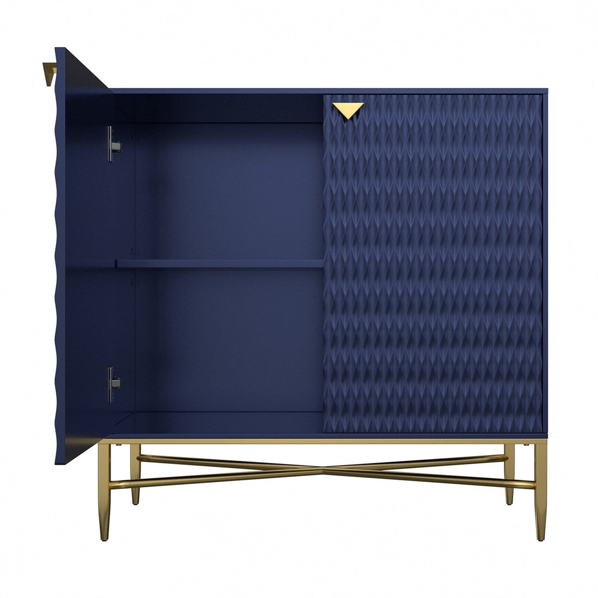 Mondawe 31.5 in. 2-Door Locker Accent Cabinet, Blue