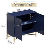 Mondawe 31.5 in. 2-Door Locker Accent Cabinet Chests, Blue