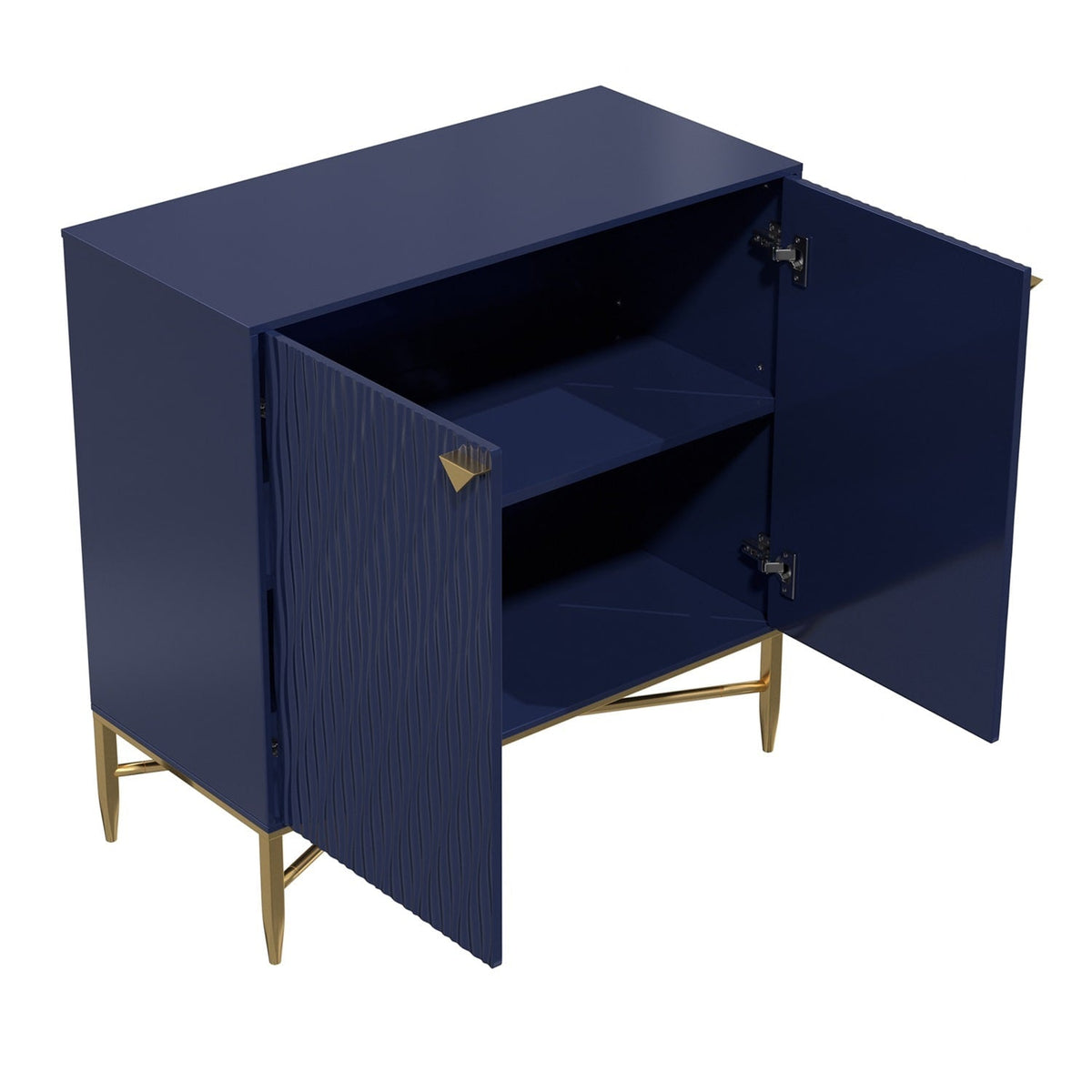 Mondawe 31.5 in. 2-Door Locker Accent Cabinet Chests, Blue