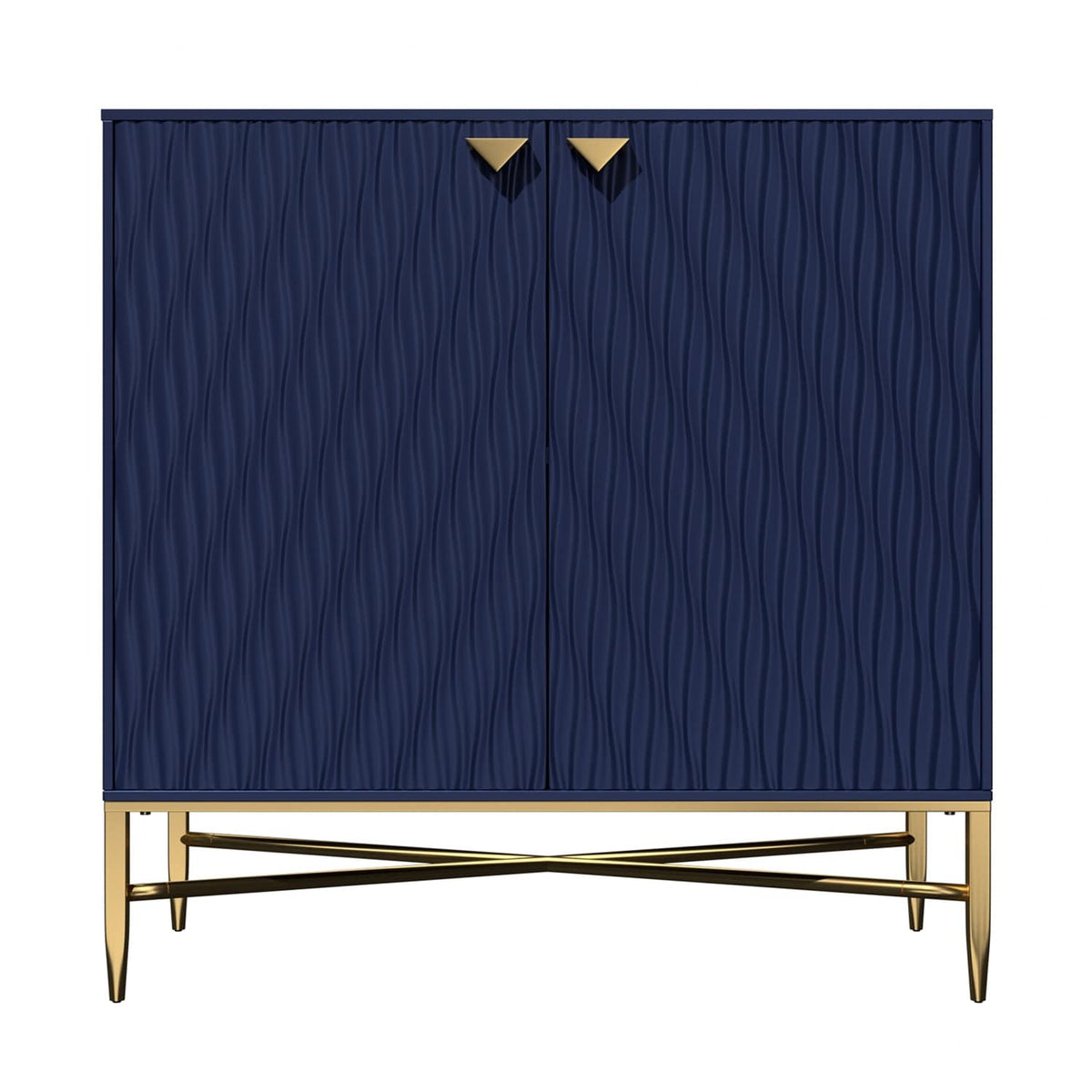Mondawe 31.5 in. 2-Door Locker Accent Cabinet Chests, Blue