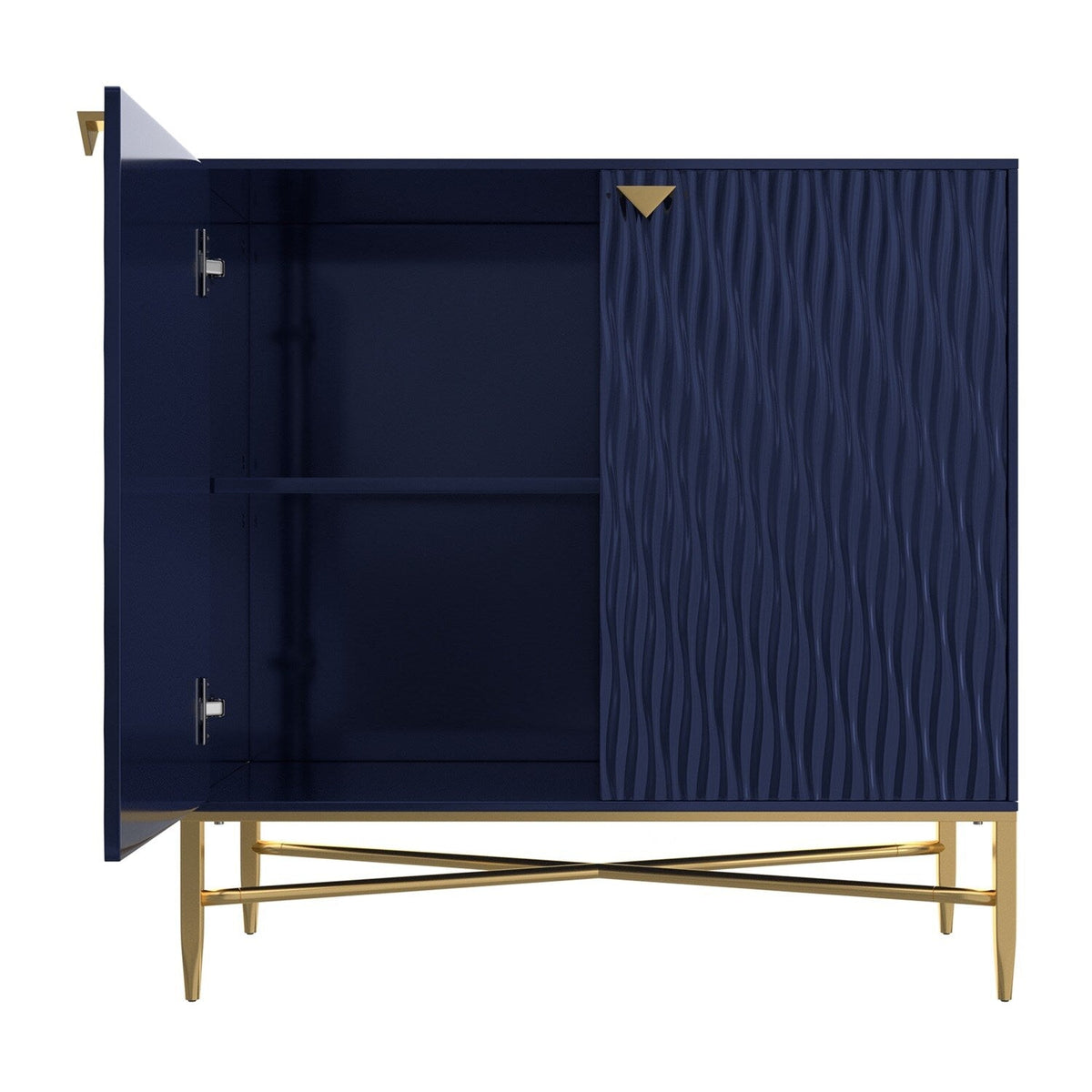 Mondawe 31.5 in. 2-Door Locker Accent Cabinet Chests, Blue