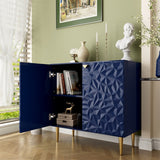 Mondawe 31.5 in. 2-Door Locker Accent Cabinet Chests, Blue