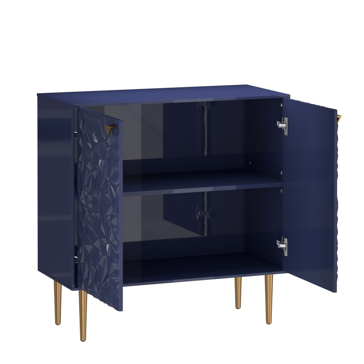Mondawe 31.5 in. 2-Door Locker Accent Cabinet Chests, Blue