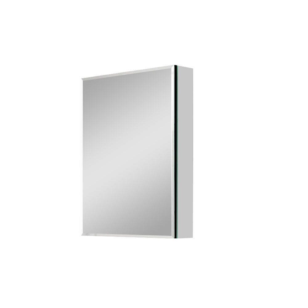 Forclover KF 20-in x 26-in Surface/Recessed Mount Satin Mirrored Soft Close Medicine Cabinet