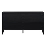 JIMSMAISON This retro sideboard has four doors with rounded lines on the doors to create a three-dimensional look, the country-style cabinet adds a warm atmosphere to your home