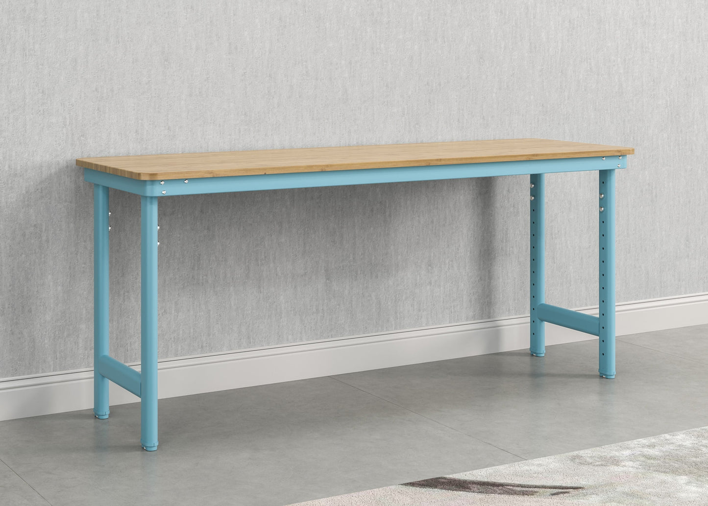Everest Work Table 72-in W x 32-in H Steel Modern Blue Freestanding Utility Storage Cabinet