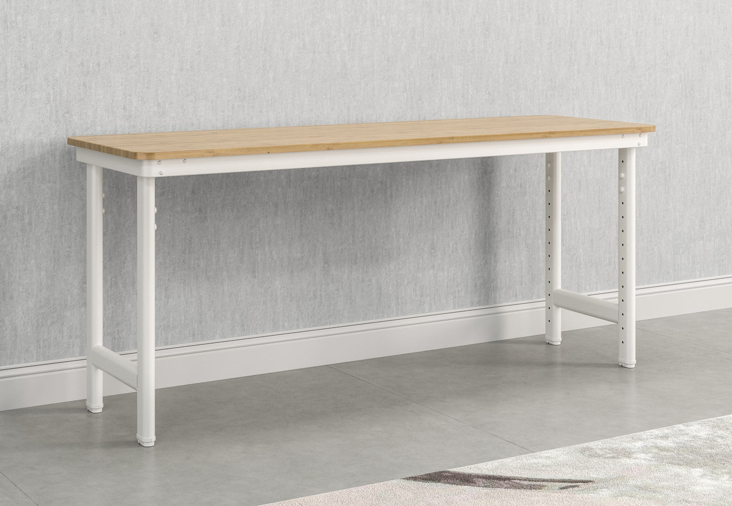 Everest Work Table 72-in W x 32-in H Steel Cloud White Freestanding Utility Storage Cabinet