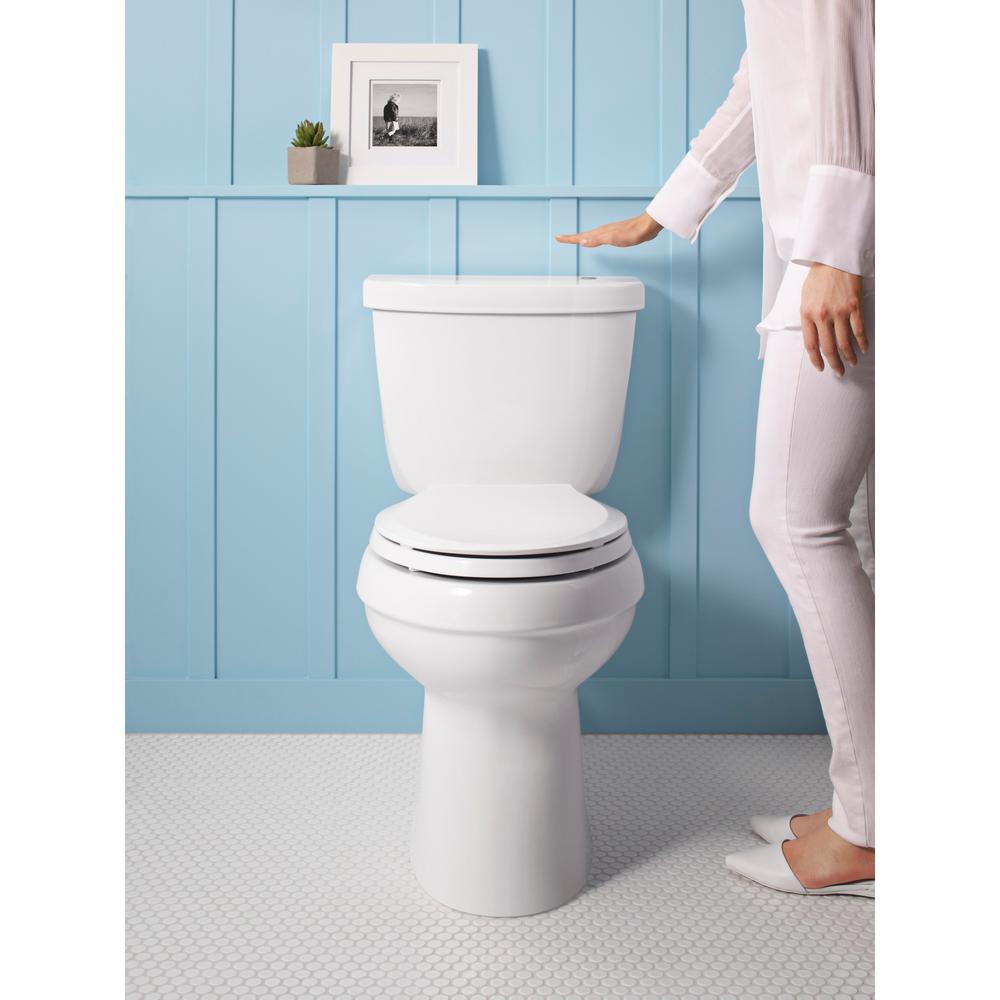 Cachet Quiet-Close Elongated Closed Front Toilet Seat with Grip-Tight Bumpers in White - Super Arbor