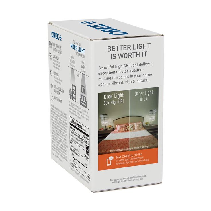Cree 50W Equivalent Soft White (2700K) R20 Dimmable Exceptional Light Quality LED Light Bulb