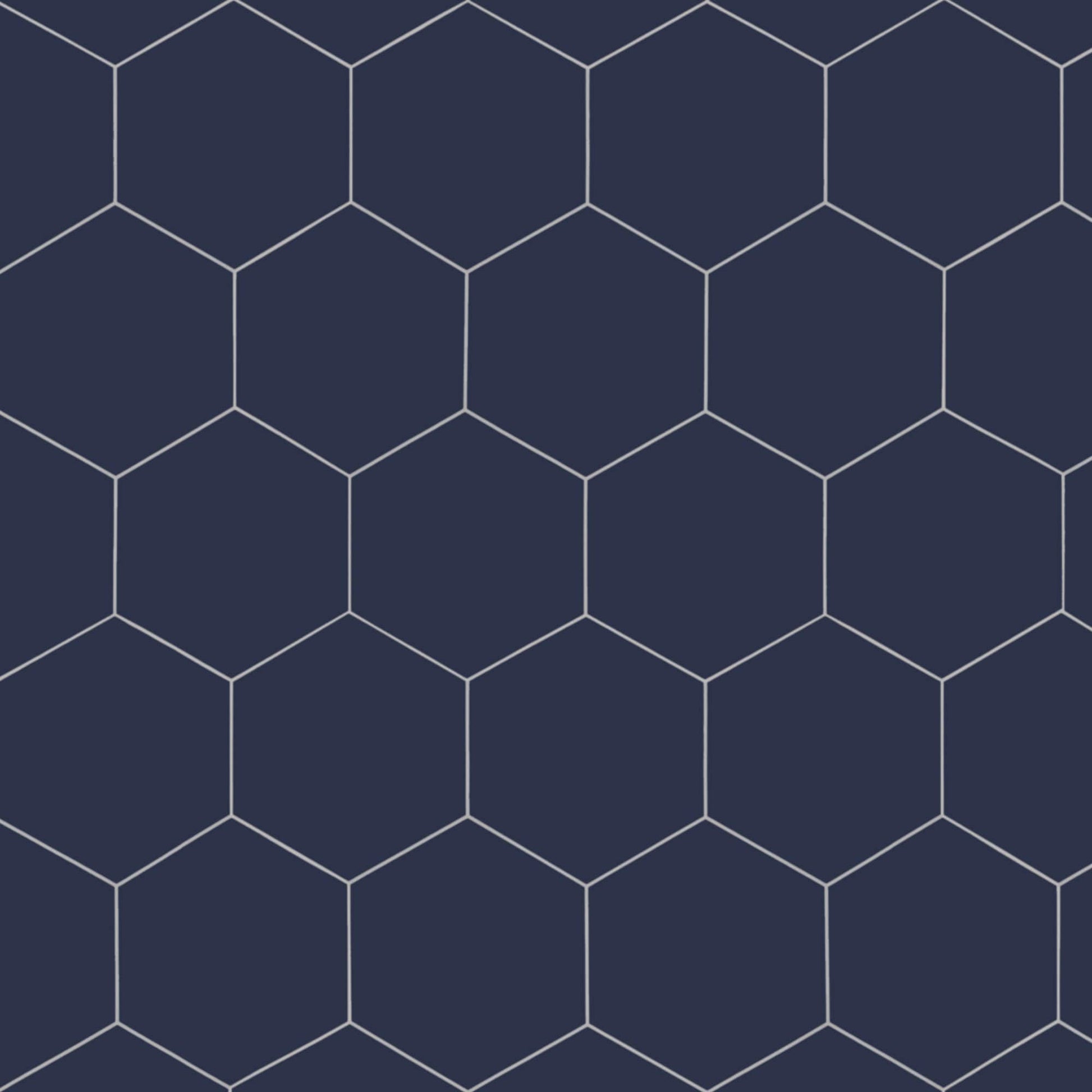 SUNWINGS Navy Blue 10-in x 11-in Matte Composite Hexagon Peel and stick Mosaic Wall Tile product image