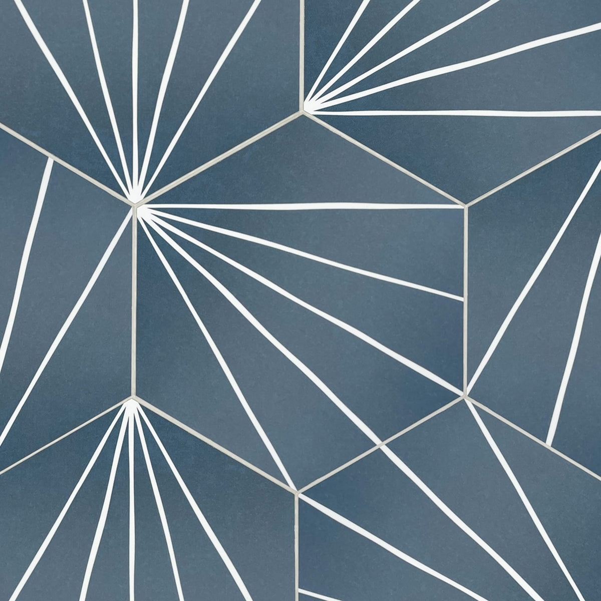 SUNWINGS Art Deco Blue 6-in x 7-in Matte Composite Hexagon Peel and stick Mosaic Wall Tile product image