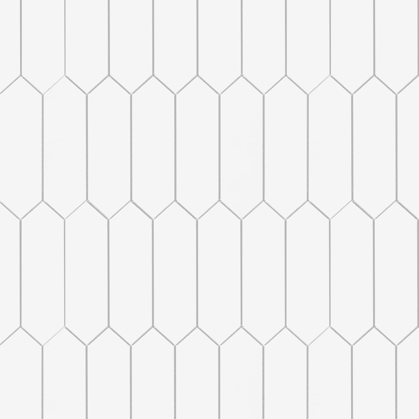 SUNWINGS Picket White 11-in x 12-in Matte Composite Hexagon Peel and stick Mosaic Wall Tile product image
